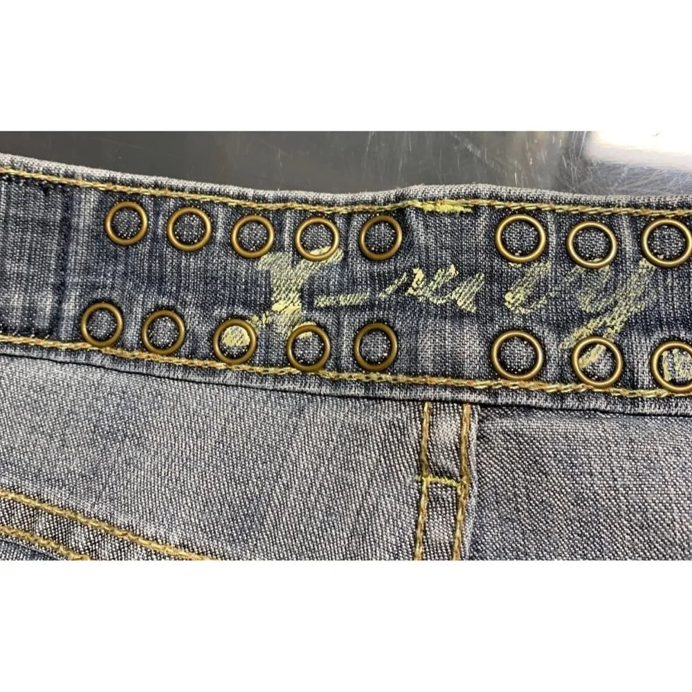 #0684 Xray Mens Jeans Denim 36x32 Blue Distressed Biker Pants